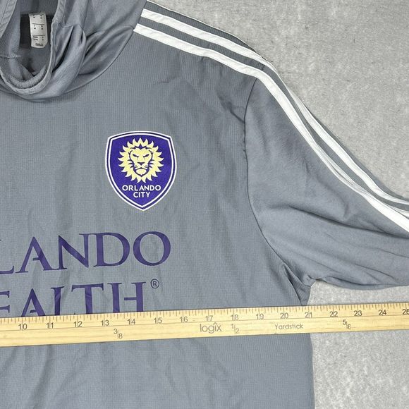 Adidas Jacket Orlando City MLS Soccer Raglan Pullover Climastorm Jacket Medium - Picture 5 of 10